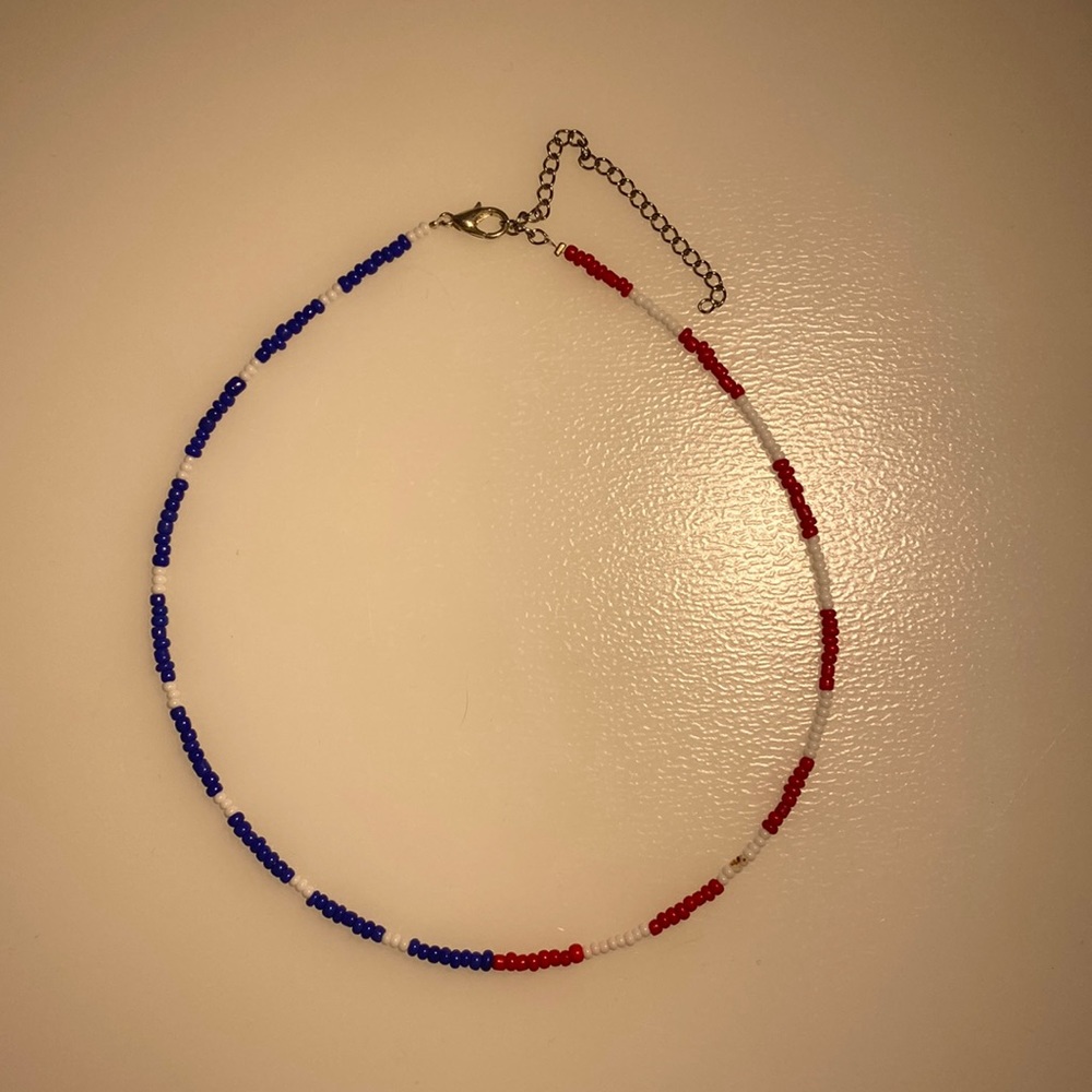 forth of july beaded choker
